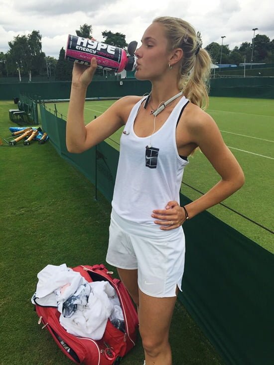 Sofya Zhuk drinks Hype Energy Drink.