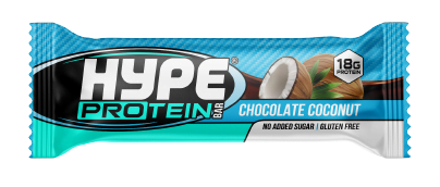 Hype’s protein bar, “chocolate coconut” flavoured