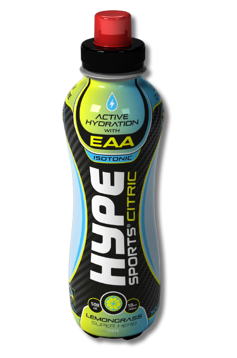 Hype’s sports drinks “lemongrass super herbs” flavoured in a PET bottle.