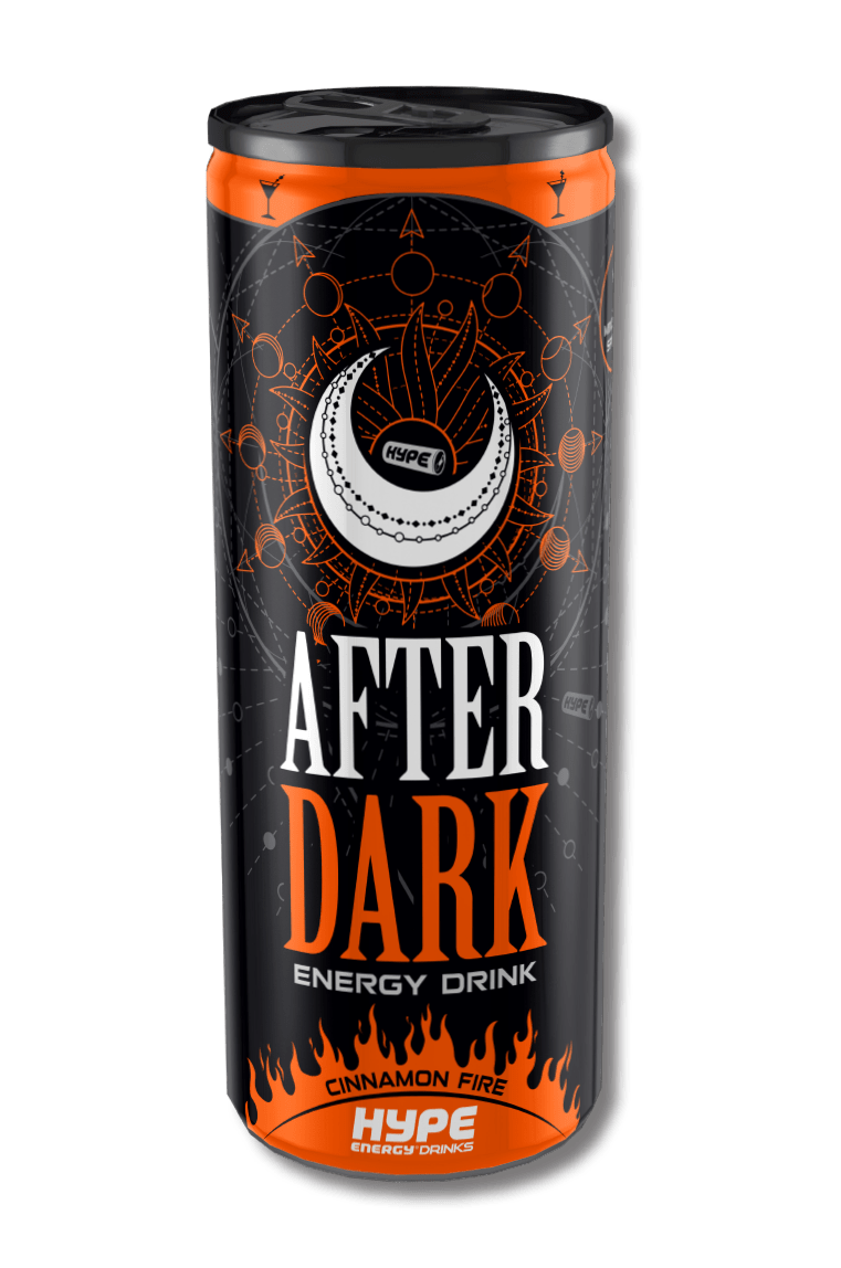 Hype’s energy drink After Dark, in a can.