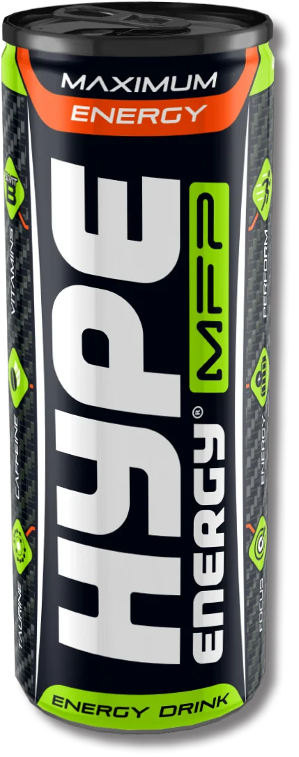 Hype’s energy drink MFP, in a can.