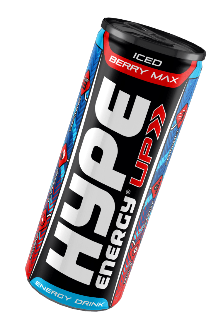 Hype’s energy drink Up with Berry flavoured, in a can.