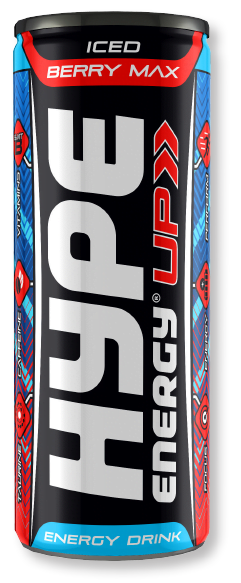 Hype’s energy drink Up with Berry flavoured, in a can.