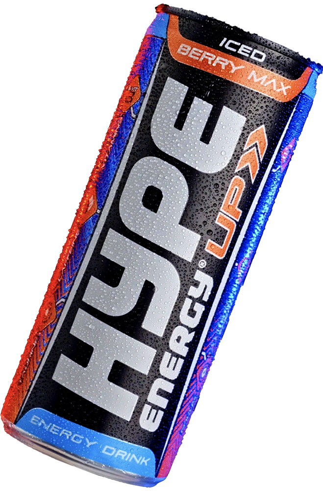 Hype’s energy drink Up with Berry flavoured, in a can.