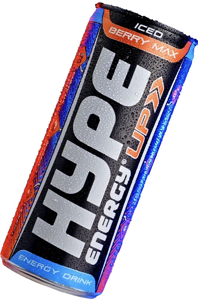 Hype’s energy drink Up with Berry flavoured, in a can.