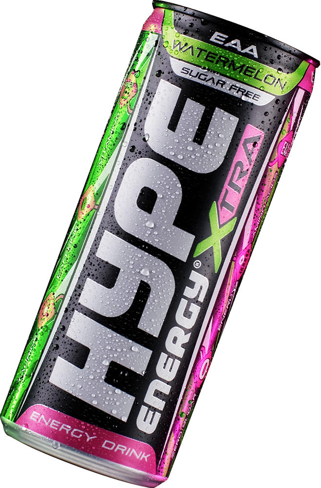 Hype’s energy drink Xtra, watermelon flavoured, in a can.