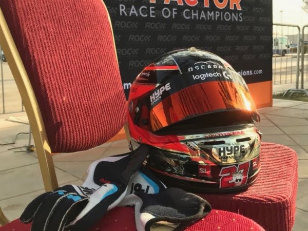 Car racing helmet.