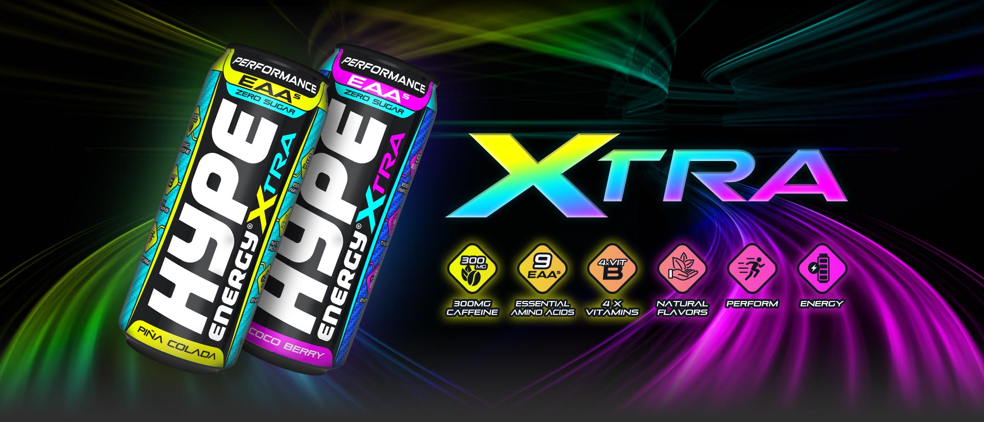 Two variable type of Hype can in yellow and magenta