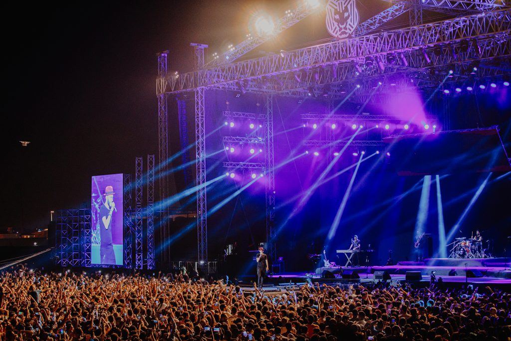 The crowd on the concert