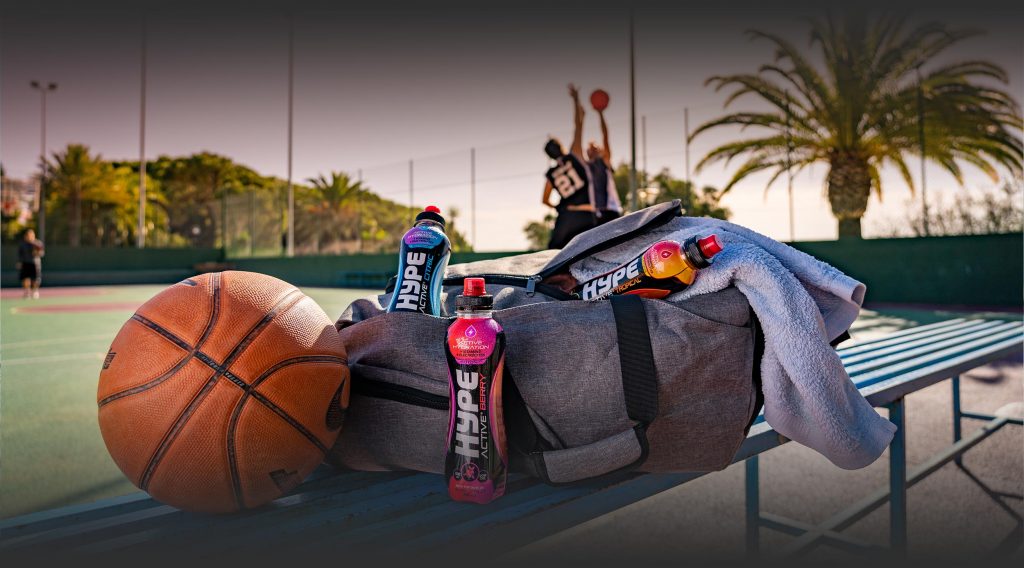 Three pieces of Hype Energy Sport drinks