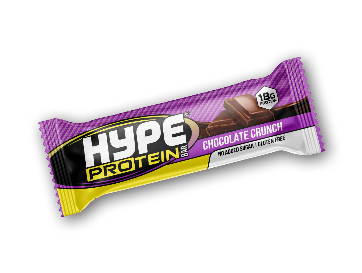 Hype’s protein bar, “chocolate crunch” flavoured.