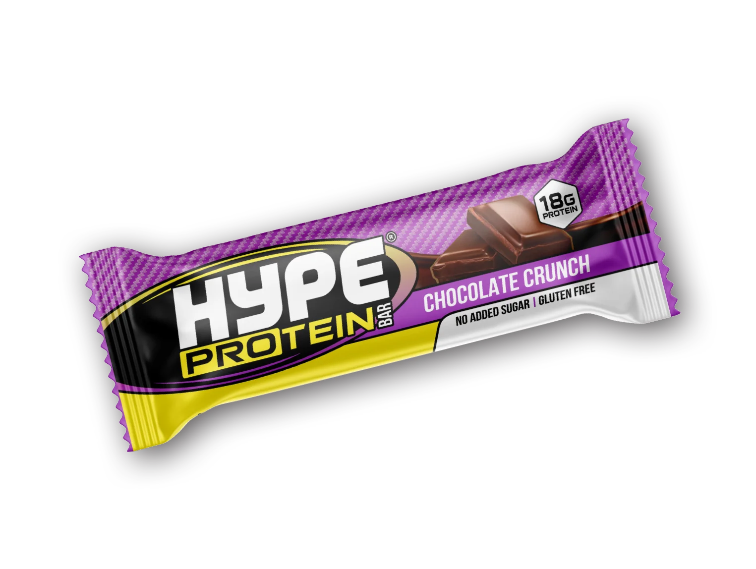 Hype’s protein bar, “chocolate crunch” flavoured.