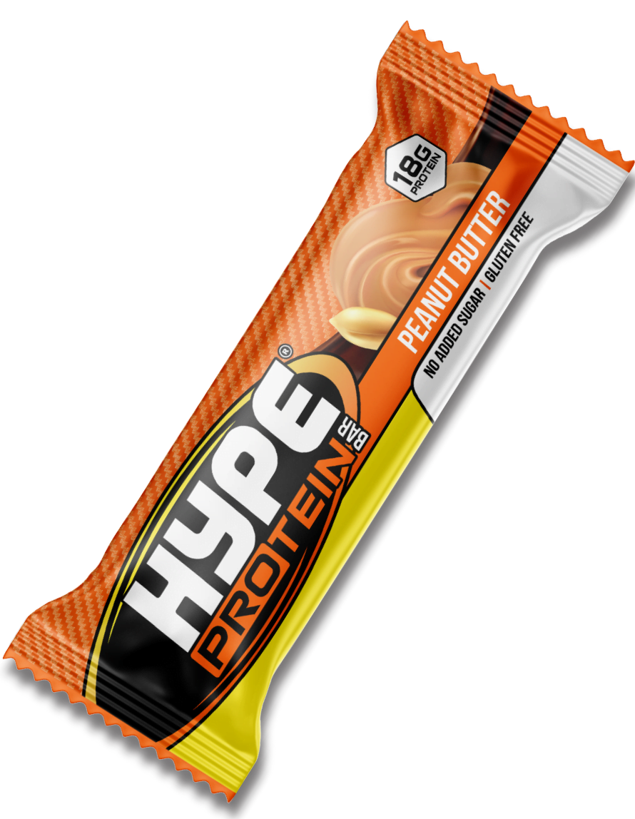Hype’s protein bar, “peanut butter” flavoured.