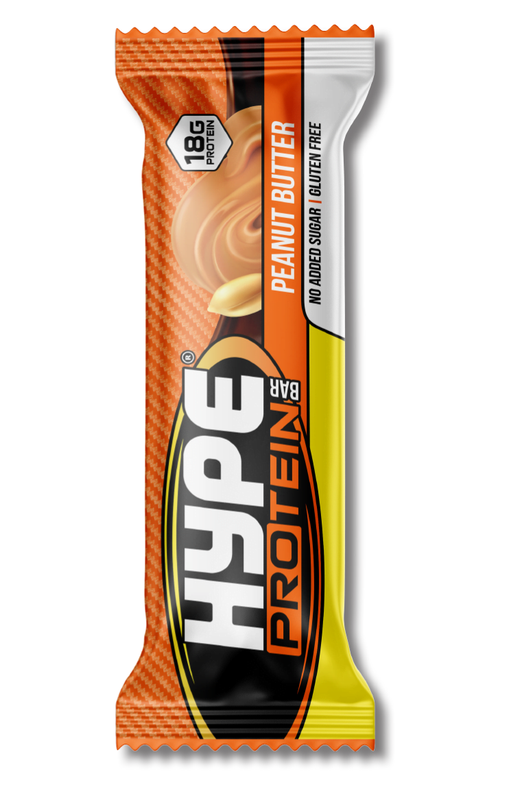 Hype’s protein bar, “peanut butter” flavoured.