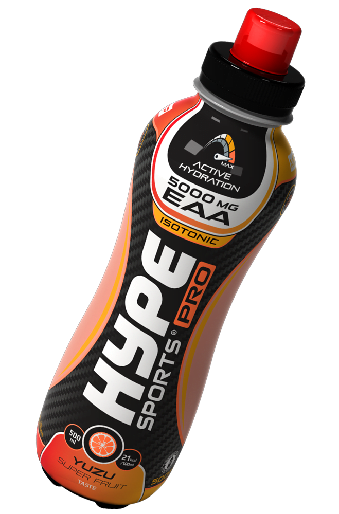 Hype’s sports drinks “tropical” flavoured in a PET bottle.