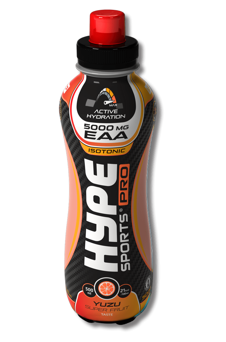 Hype’s sports drinks “tropical” flavoured in a PET bottle.