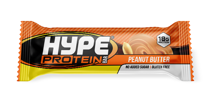 Hype’s protein bar, “peanut butter” flavoured.