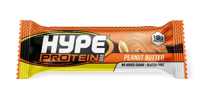 Hype’s protein bar, “peanut butter” flavoured.