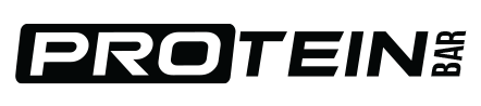 "Protein bar" text in black and transparent.