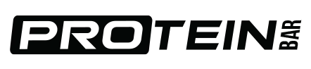 "Protein bar" text in black and transparent.